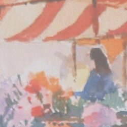 Painting entitled Striped Awning by Steve Williamson