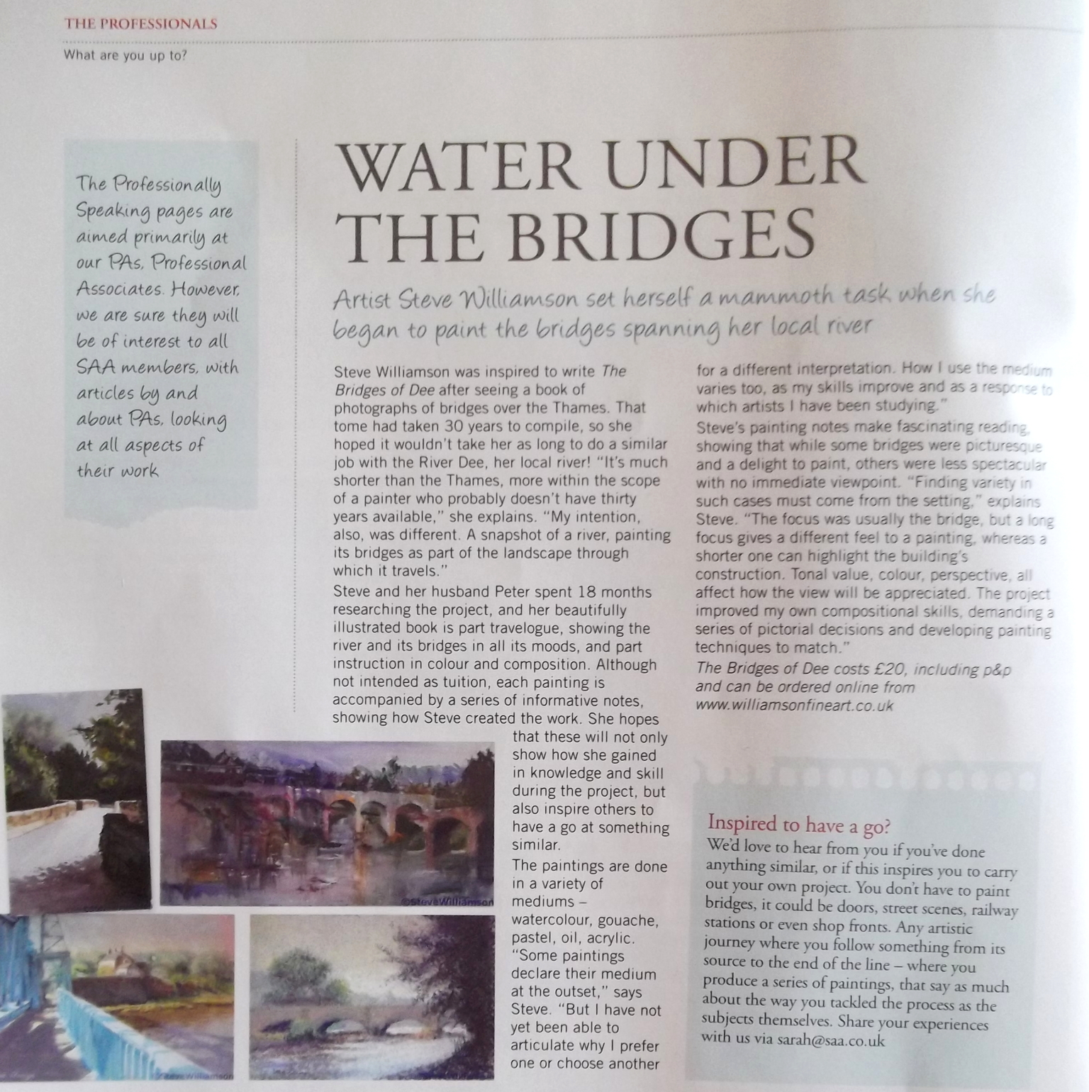Article in SAA Magazine Article in SAA Magazine