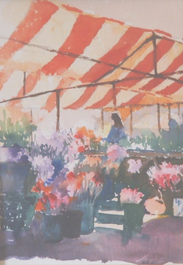 Painting entitled Striped Awning by Steve Williamson Painting entitled Striped Awning by Steve Williamson