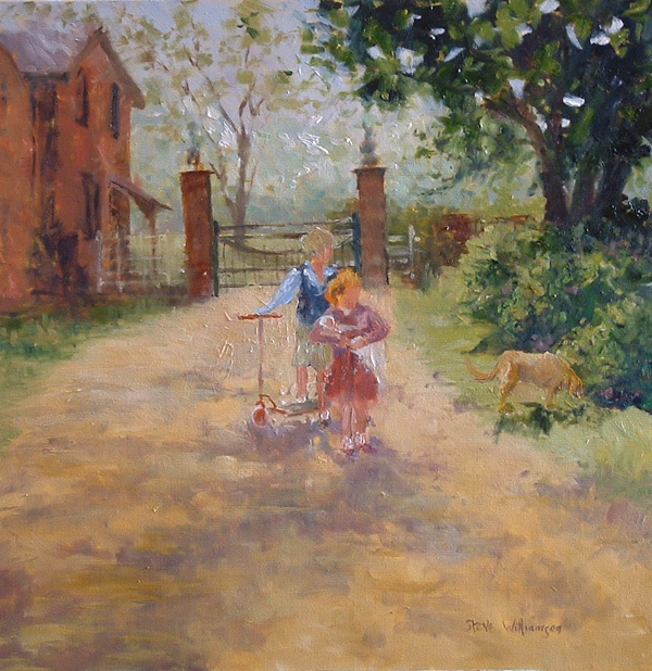 Painting entitled The Explorers by Steve Williamson Painting entitled The Explorers by Steve Williamson